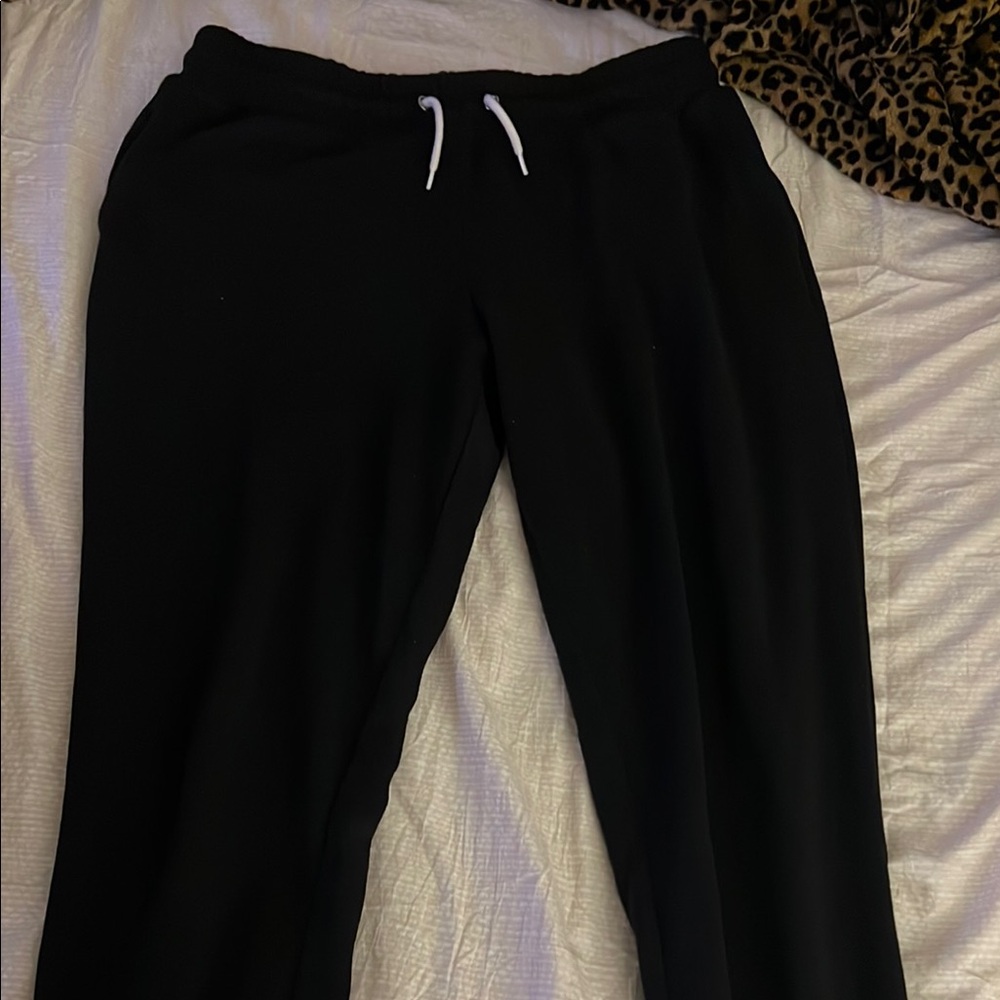 Old Navy Black Sweatpants with White Drawstring